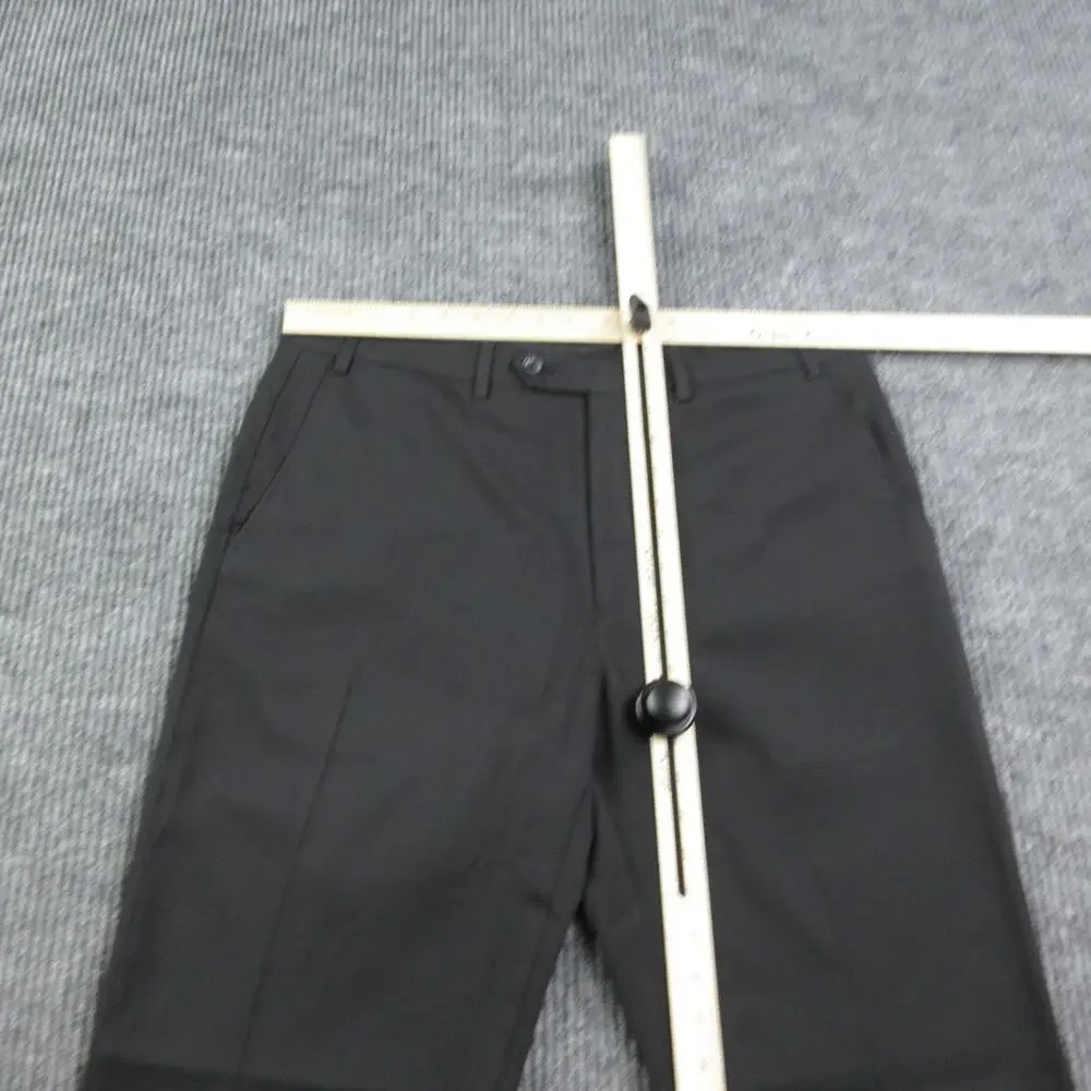 Michael Kors Pants Mens 36 Black Slim Microfiber Flat Front Stretch 36x31.5*